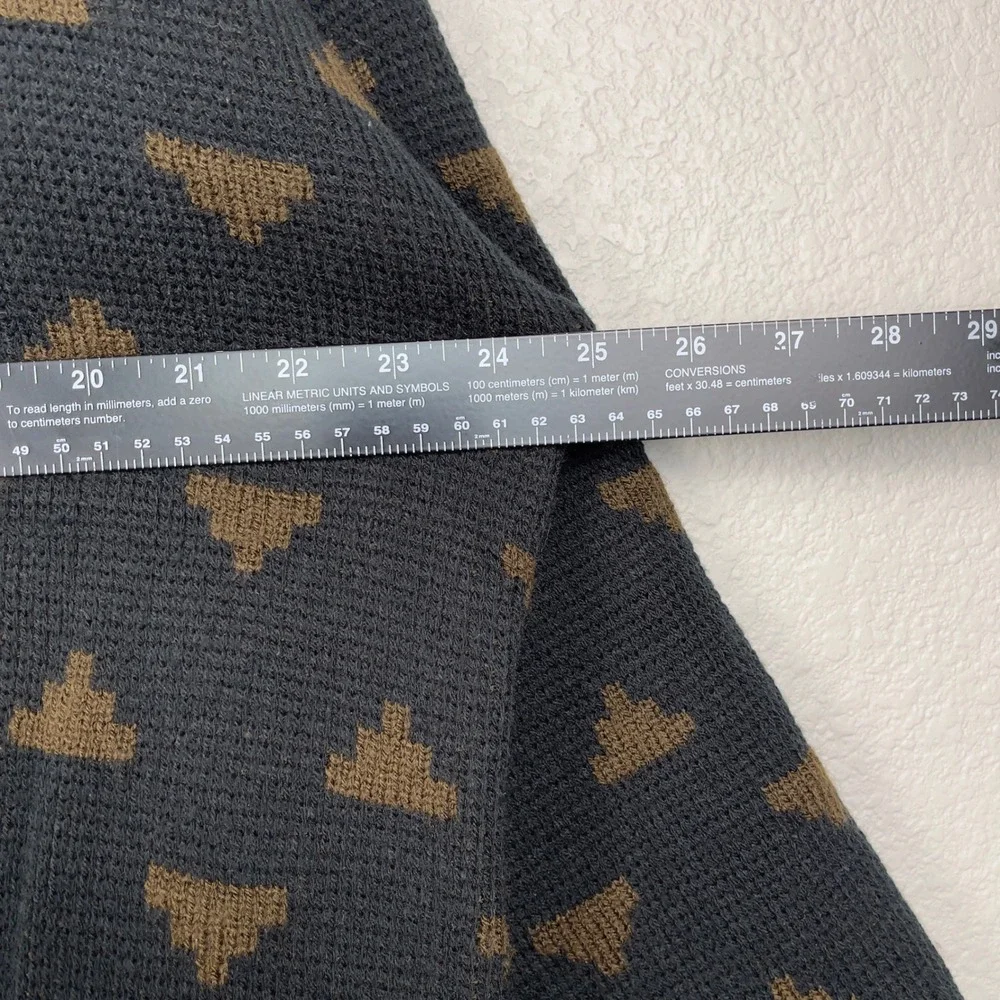 Vintage Cosi L'Uomo Grandpa Cosby Sweater Geometric Mock Neck Large Black Brown - Picture 9 of 9